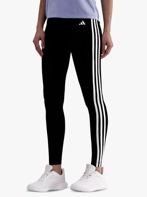 Womens adidas 3-Stripes Black Leggings