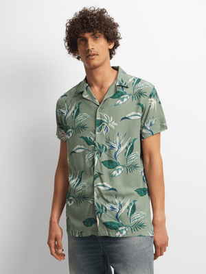 Jet Men's Sage Floral Shirt