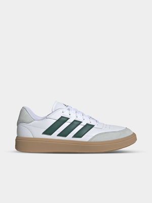 Mens Adidas Courtblock White/Green Sneaker