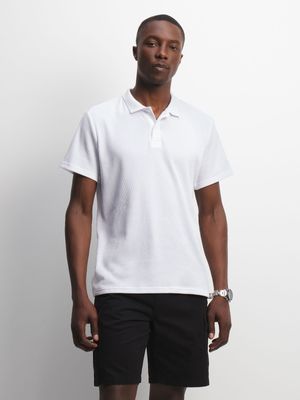 Men's White Textured Golfer