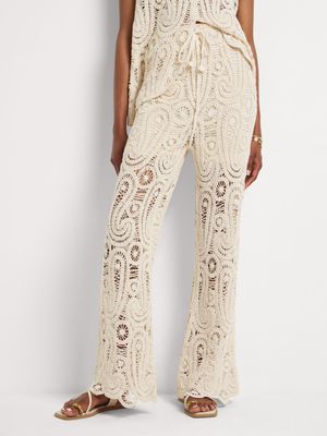 Skinny Flare Crochet Pants