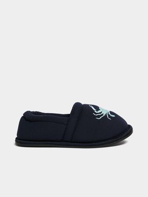 Younger Boy's Navy Crab  Slippers