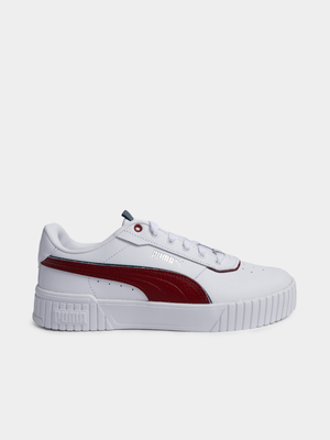 Women's Puma Carina 2.0 Lux White/Red Sneaker