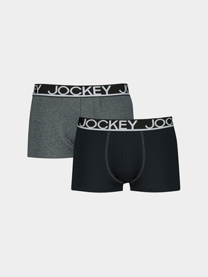 Jockey 2-Pack Charcoal Melange Trunks