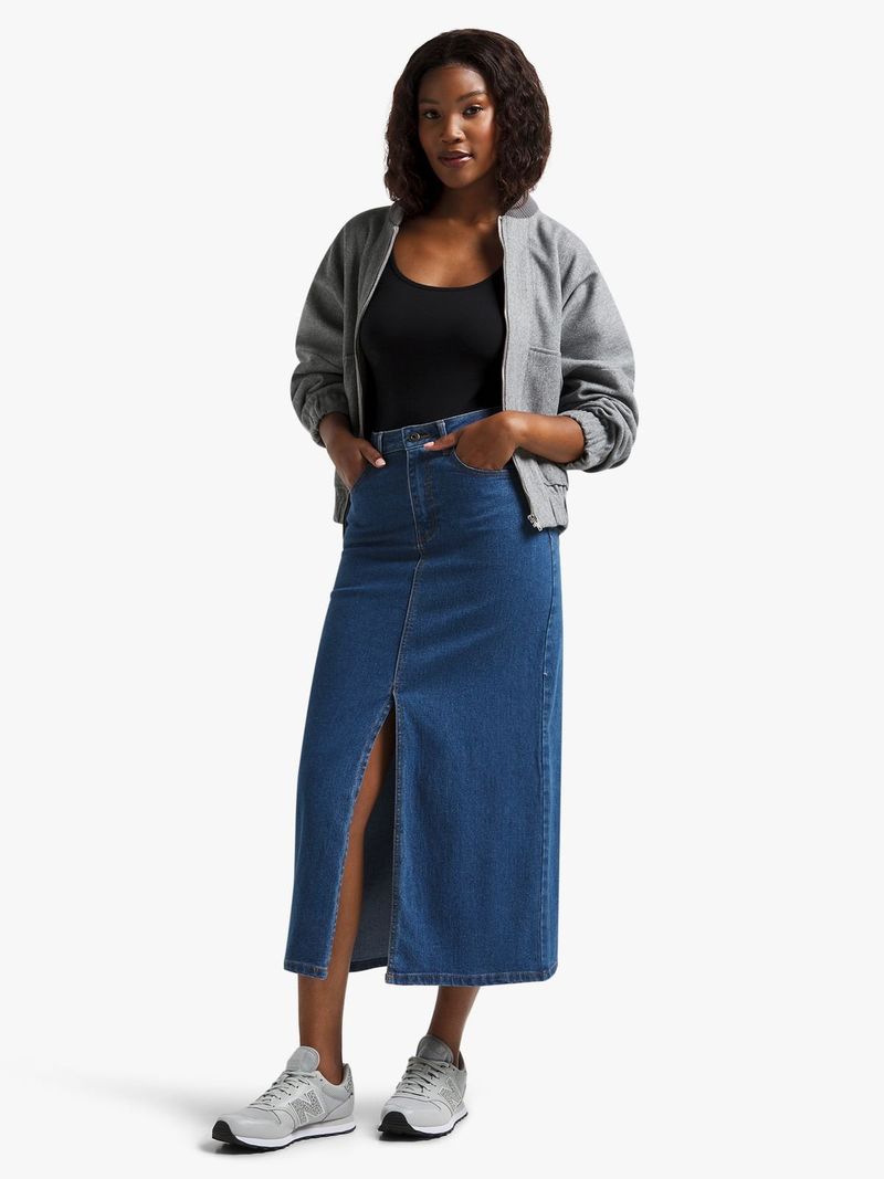 Jet Women s Dark Wash Denim Maxi Skirt Bash