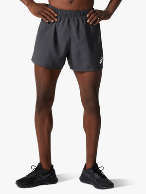 Mens Asics Core 5 Inch Grey Shorts