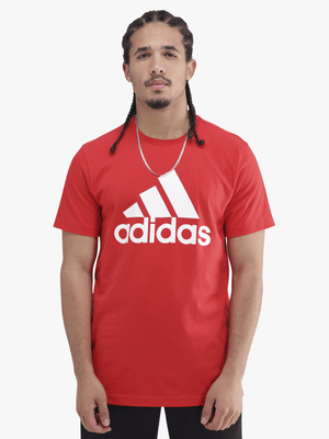 Mens Adidas Big Logo SJ Red/White Tee