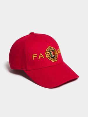 Fabiani Men's Red Logo Crest Cap