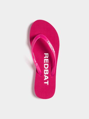 Redbat Athletics Women's Pink/White Flip Flop