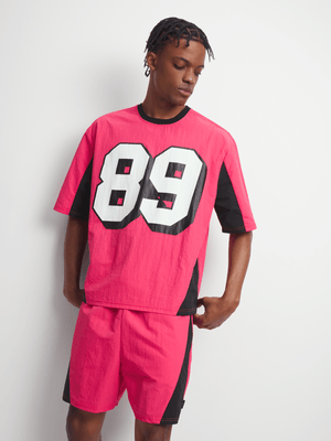 Men's Pink Co-Ord Soccer Top