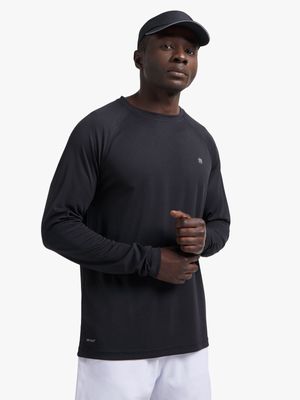 Mens TS Basic Performance Long Sleeve Black Tee