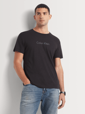 Men's Calvin Klein Black Crew Neck Logo T-Shirt