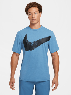 Mens Nike Dri-fit Hyverse Swoosh Aegean Storm T-shirt