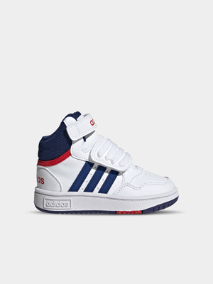 Junior Infant adidas Hoops 3.0 White/Blue/Red Sneakers