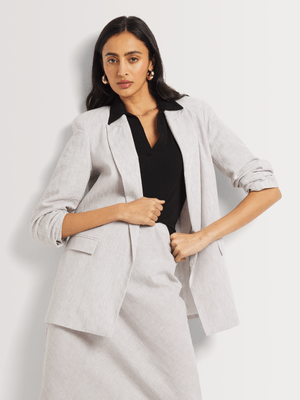 Relaxed Linen-blend Blazer