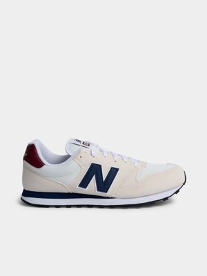 Mens New Balance 500 V2 Cream/Navy Sneaker