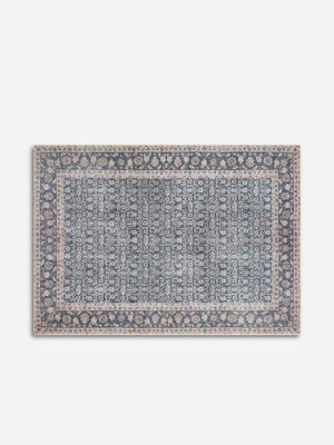 Ria Border Printed Carpet Blue 160x230cm