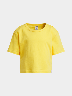 Jet Younger Girls Yellow Boxy T-Shirt