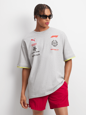 Puma x A$AP Rocky Men's F1® Racing Motorsport Grey T-Shirt