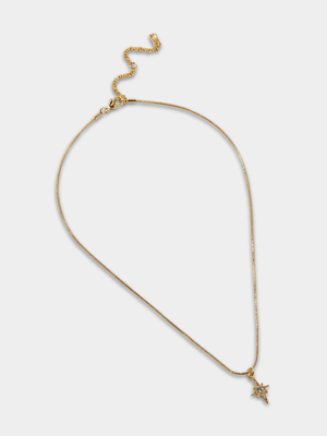 Women's Cotton On Gold Pendant Necklace