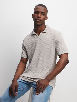 Men's Grey Textured Golfer