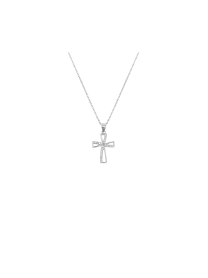 Sterling Silver & Cubic Zirconia Cross Pendant