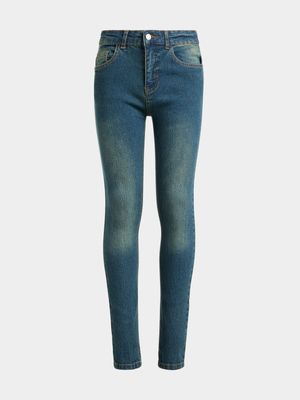 Older Boy's Tinted Wash Skinny Jeans