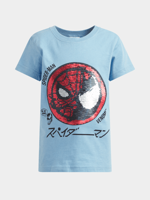 Jet Younger Boys Blue Spiderman T-Shirt