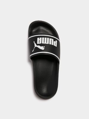 Junior Grade School Puma Leadcat Black/White Slides