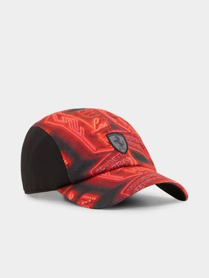 Puma Unisex Ferrari Race Neon Energy Black/Red Cap