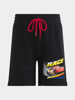 Jet Younger Boys Black Cars Shorts