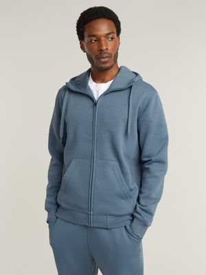 G-Star Men's Premium Core Hooded Zip Avio Blue Sweater