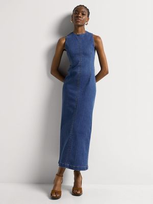 News Denim Sleeveless Dress