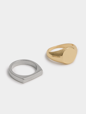 2 Pack Signet Rings