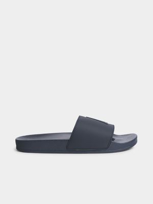 APX Embossed Navy Pool Slide