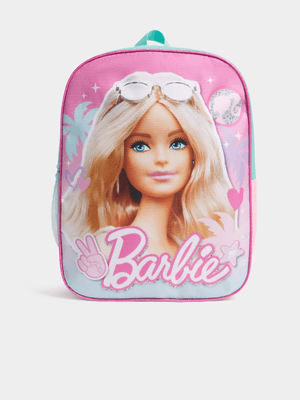 Jet Girls Pink/Aqua Barbie School Backpack