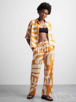 Women's Canvas Co-ord Printed Pant