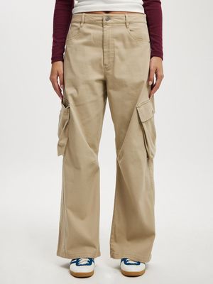 Women's Cotton On Brown Cody Baggy Cargo Pants