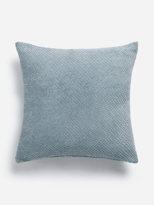 Jet Home Duckegg Chenille Chevron Scatter Cushion