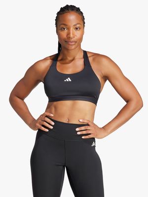 Womens adidas TLRDREACT Training Black Sports Bra