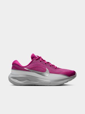 Womens Nike Journey Run Premium Fuchsia/Metallic Silver/Grey Runinng Shoes