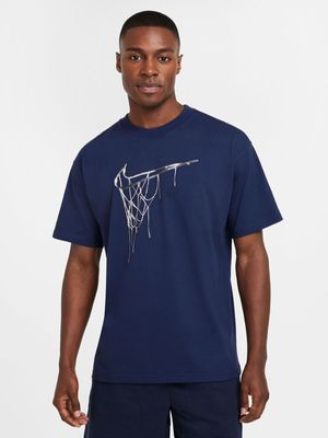 Mens Nike Max90 Navy Basketball Tee