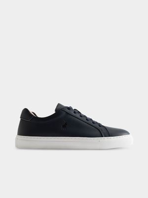 Men's Polo Navy Classic Leather Sneakers