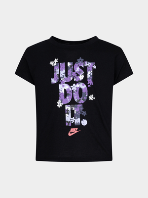 Girls Toddler Nike Fresh Graphic Black Tee