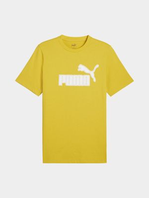 Mens Puma Sports Club Yellow Tee