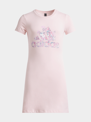 Girls adidas Boyfriend Art 1 Pink Dress Tee