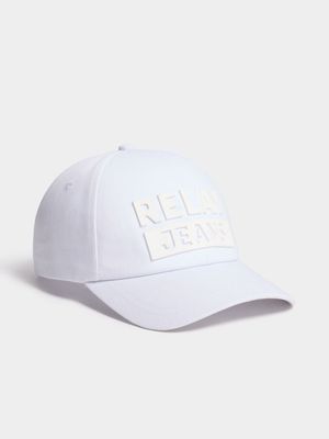 Men's Relay Jeans Cotton HD Branded White Peak Cap