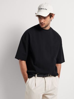 Men's Markham Heavy Weight Oversized Interlock Black T-Shirt