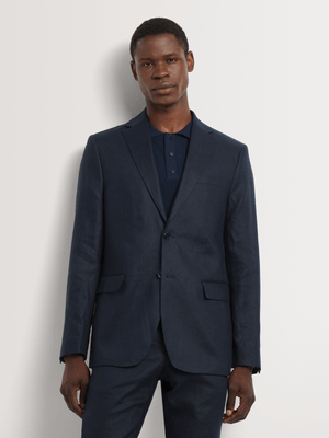 Fabiani Men's Navy Linen Suit Jacket