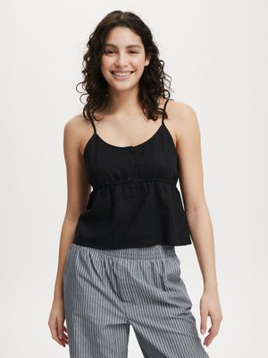 Women's Cotton On Black Haven Button Front Cami Top